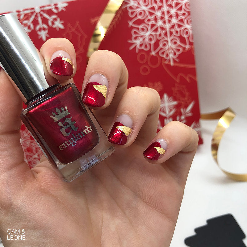 idée nail art foil noel