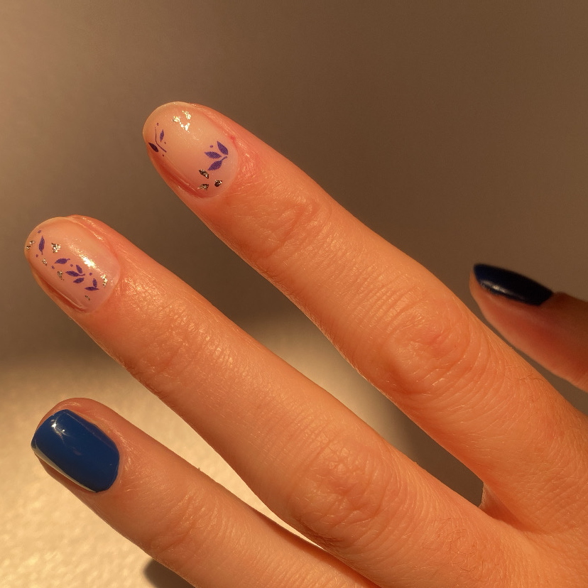 đź’™ Pack Love Blue Nail Tattoos