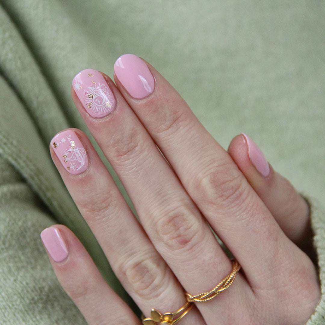 foil doré + stickers