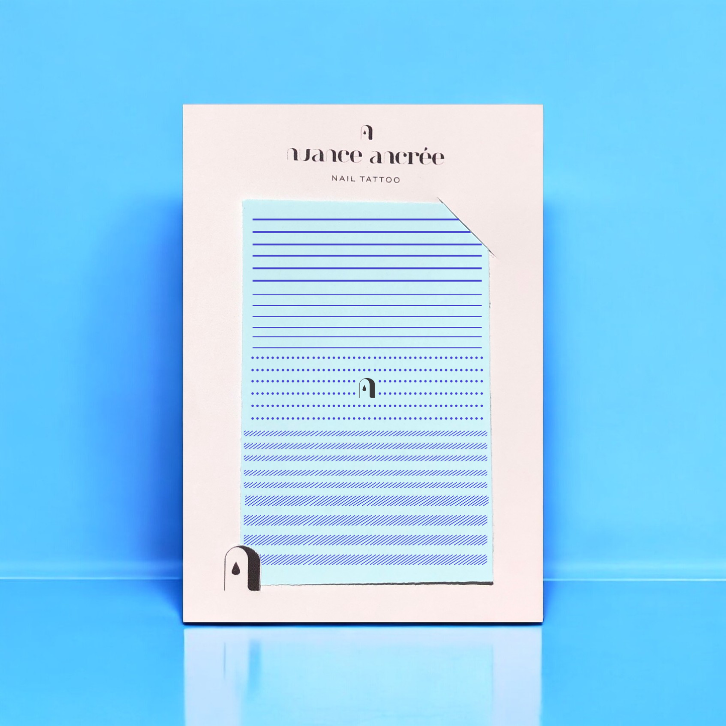 Nail Tattoos Tartan Bleu