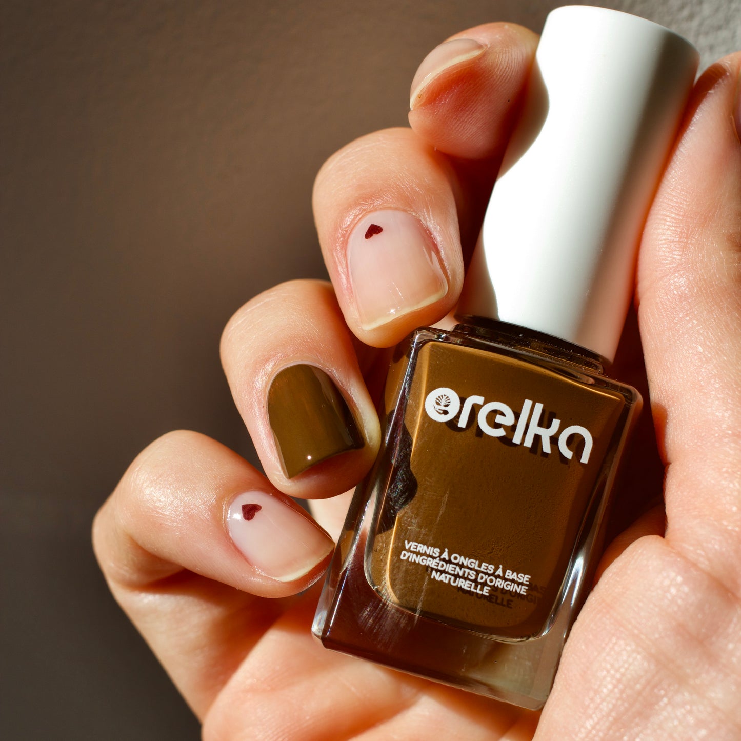 Nail Tattoos Coeurs Marrons 🤎