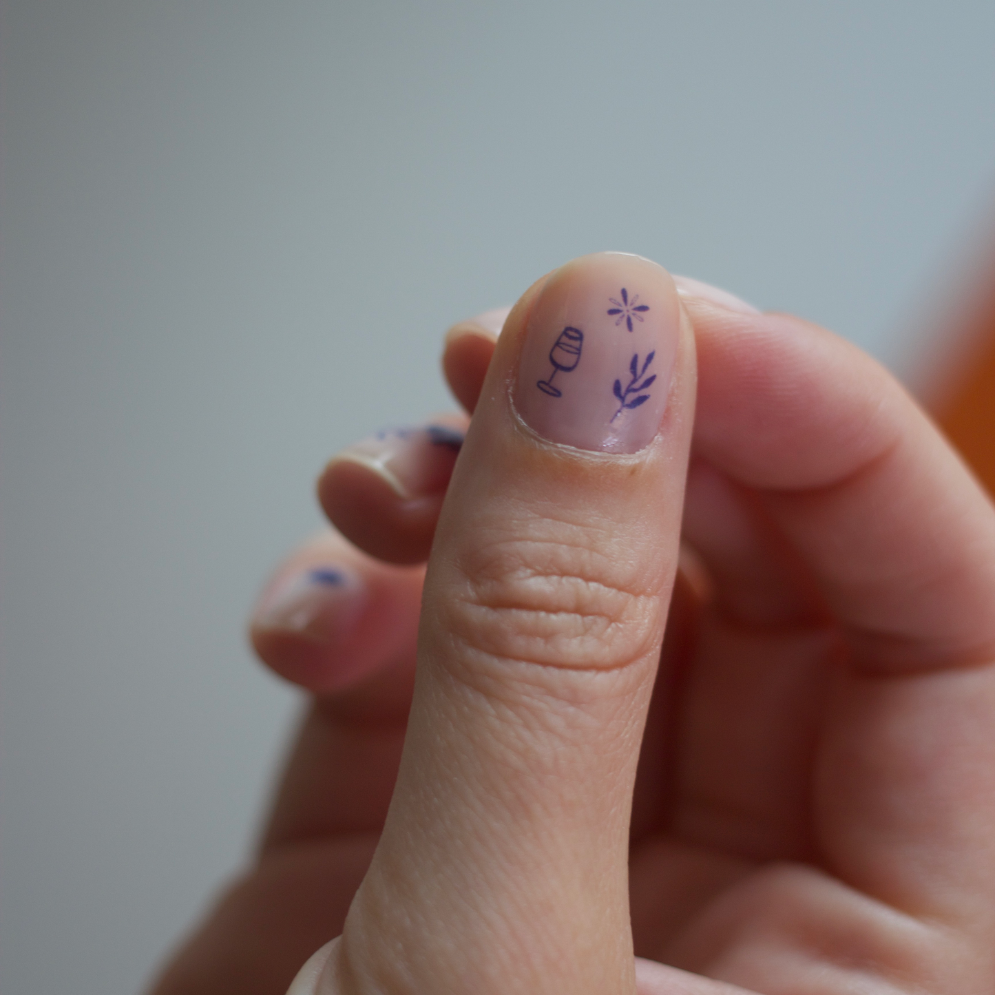 💙 Pack Love Blue Nail Tattoos