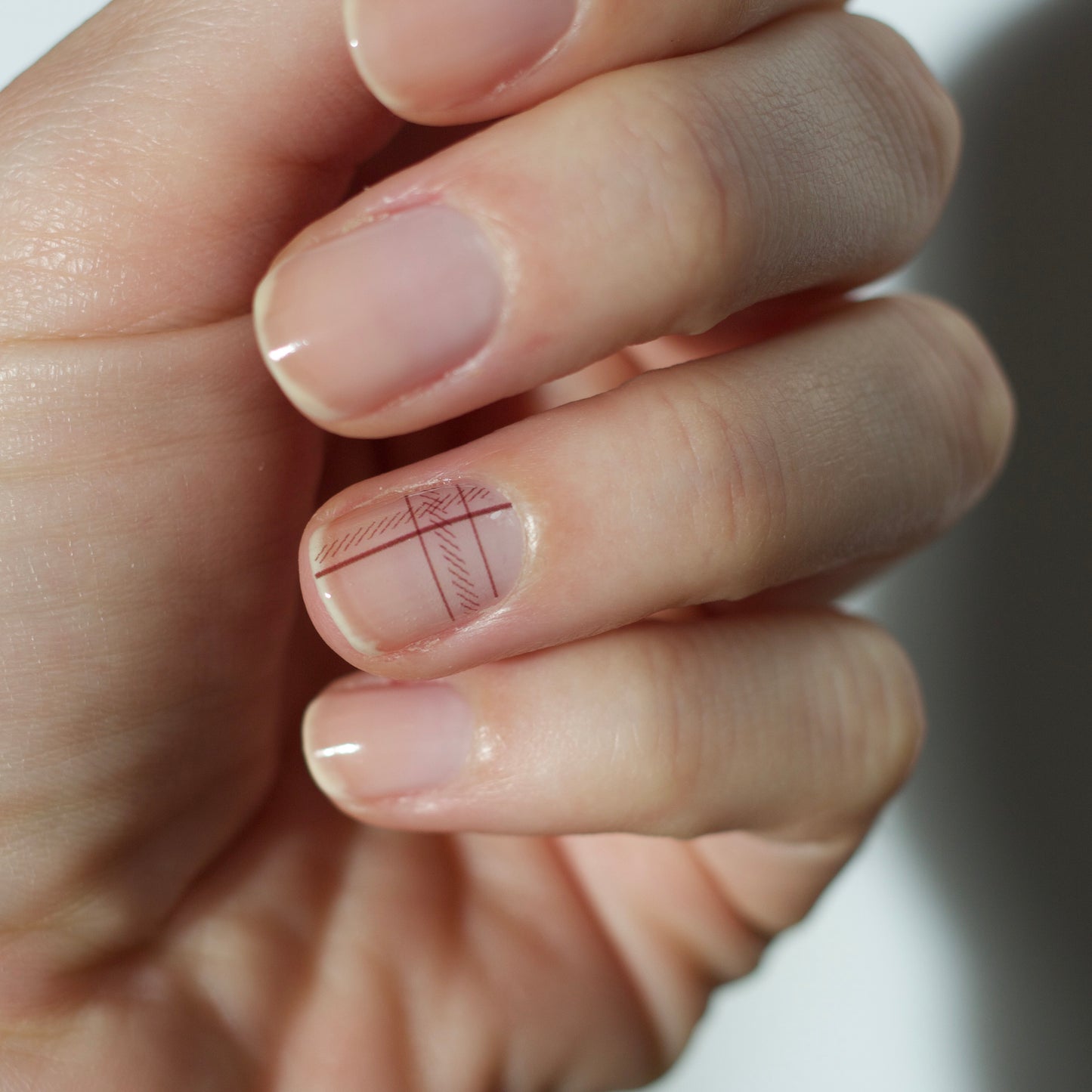 Nail Tattoos Tartan Marron