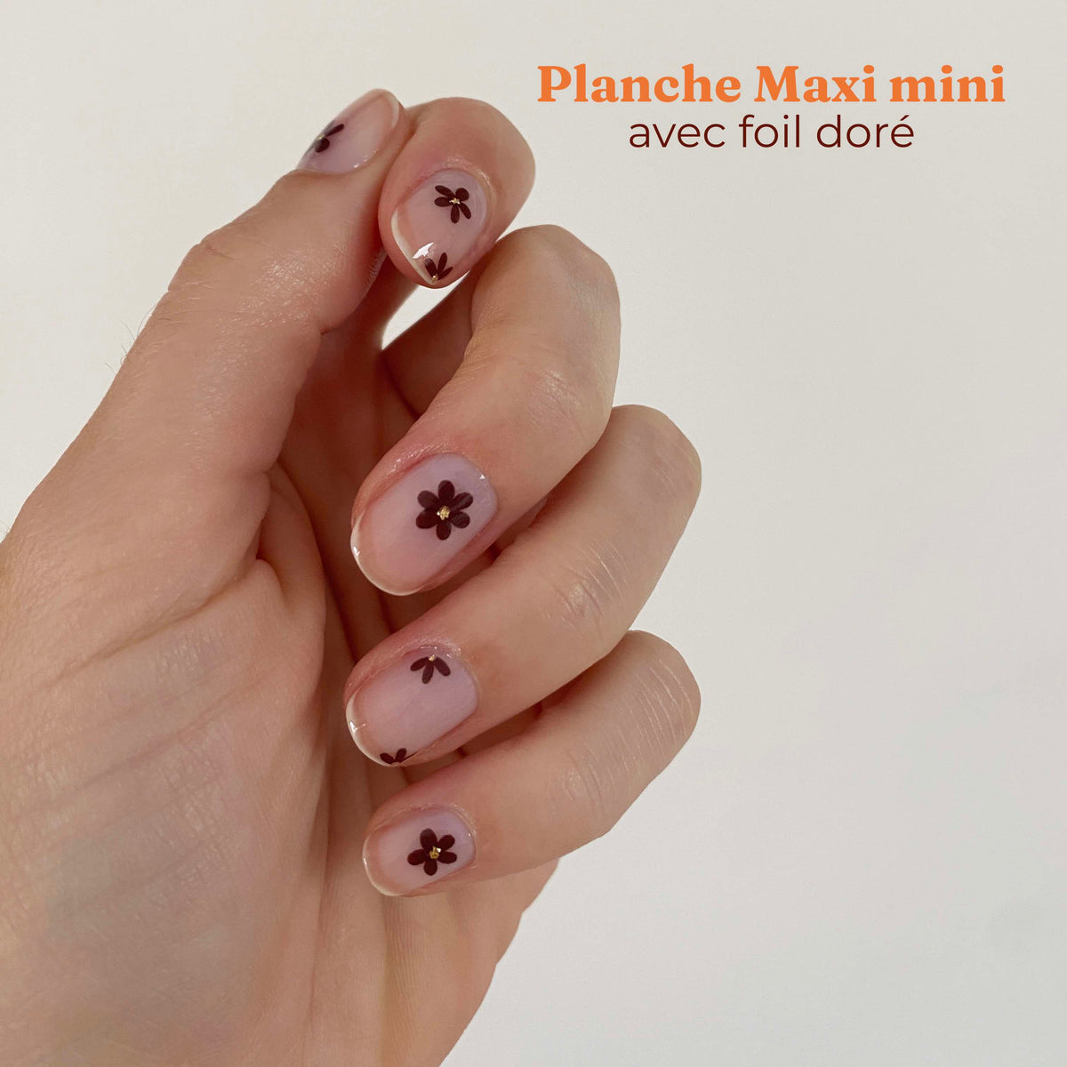 automne nail tattoo fleurs