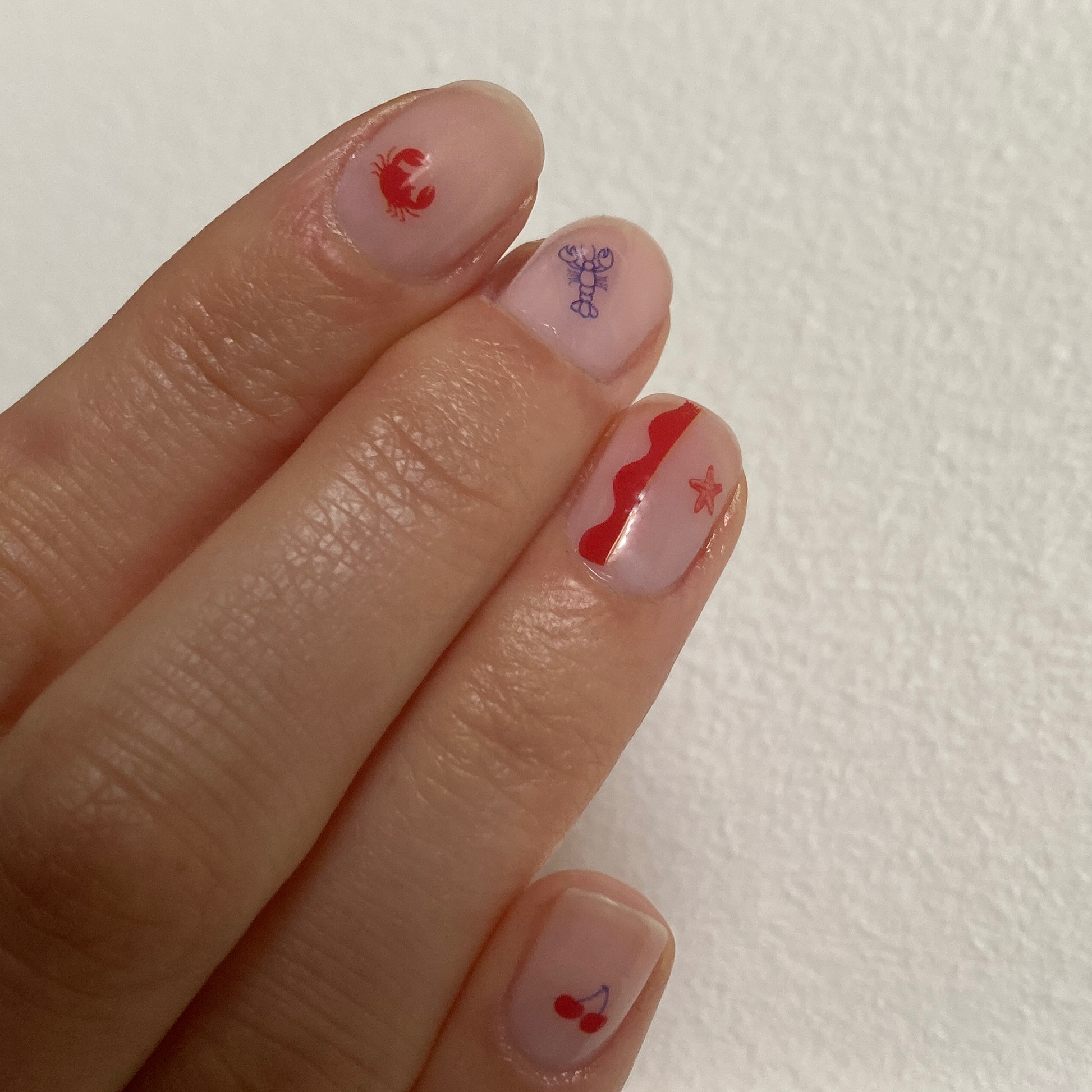 stickers ongles été, nail tattoo été, déco ongle été 