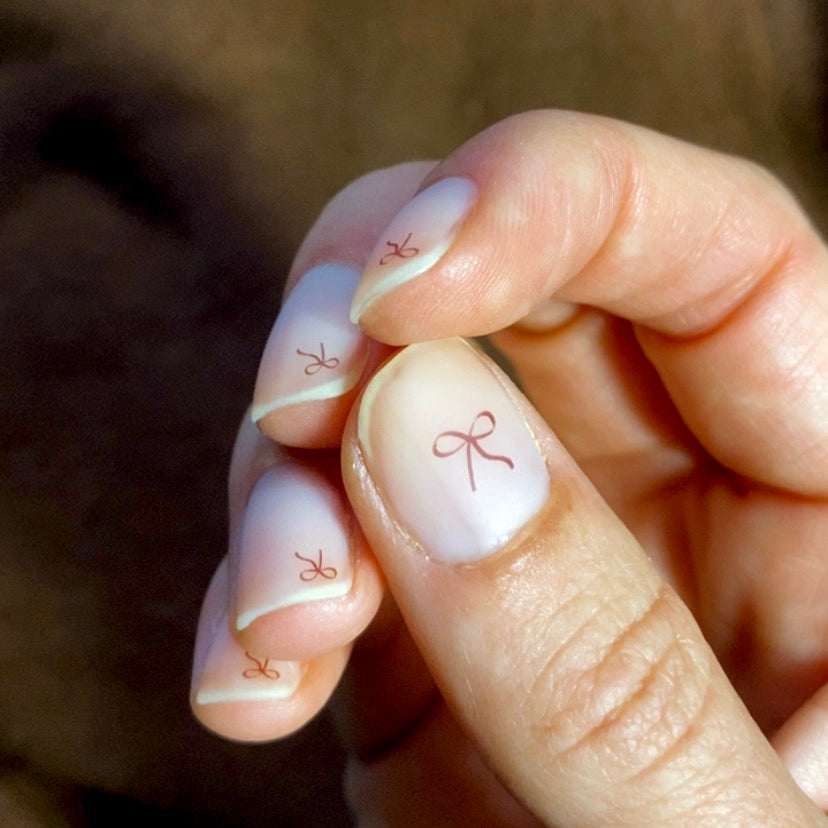 Nail Tattoos Ruban Marron