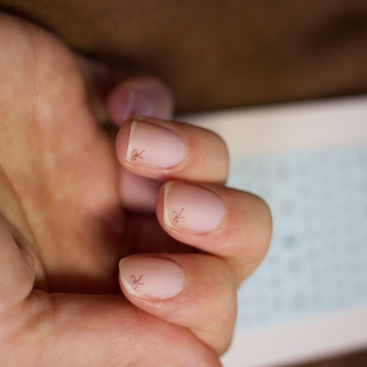 Nail Tattoos Ruban Marron