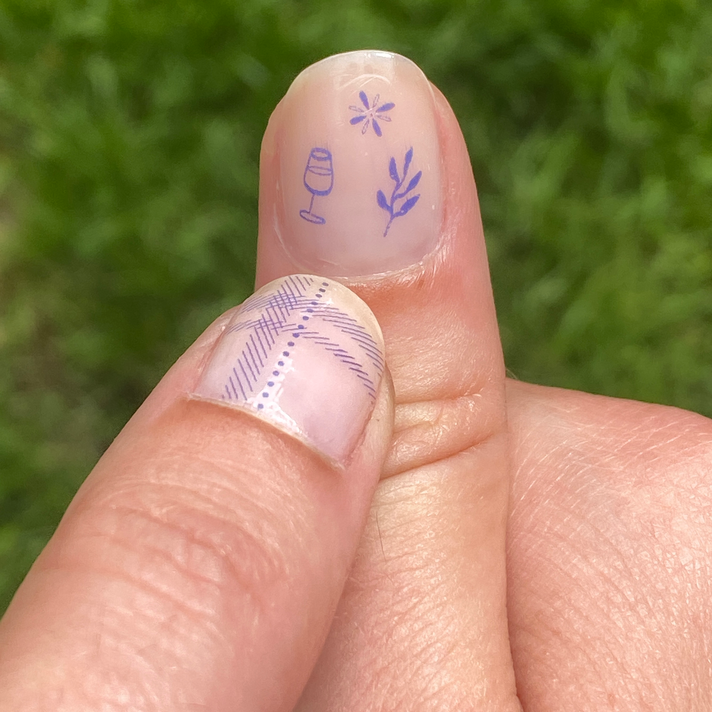 💙 Pack Love Blue Nail Tattoos