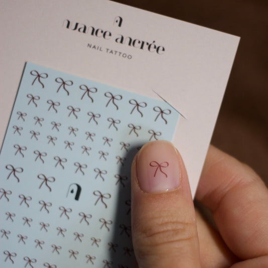 Nail Tattoos Ruban Marron